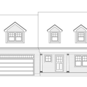 Building a Custom Home in North Andover Blueprints: Exterior, Front.