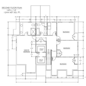Building a Custom Home in North Andover Blueprints: Interior, 2nd Floor.