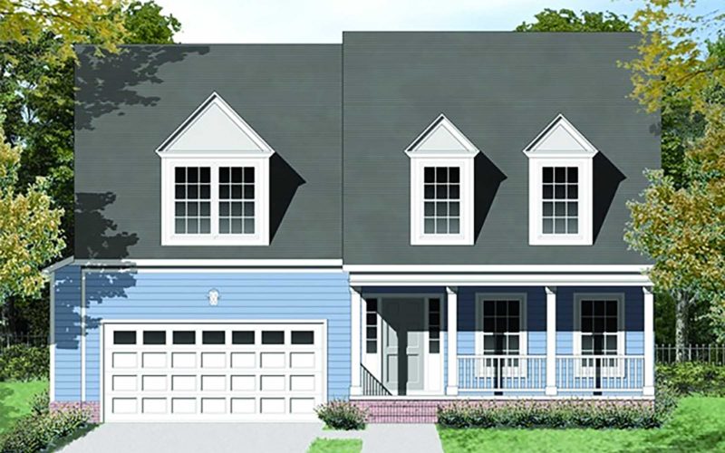 Building Custom Home in North Andover: Rendering.