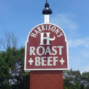 Harrison's Roast Beef North Andover, MA Sign.